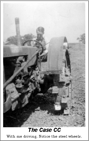 Text Box:  The Case CC
With me driving. Notice the steel wheels.
